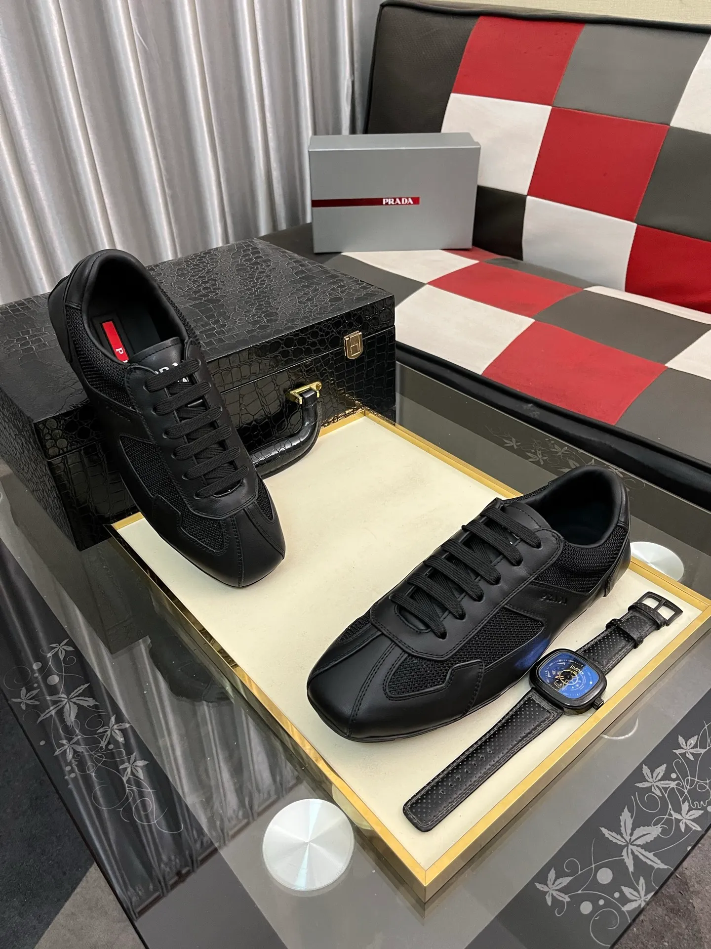 Men's men's shoes 💰458⌚️⌚️prada: new spring and summer casual shoes, sports sneakers, fabric: imported cowhide, lining: original lining, sole: original sole, size: 38-444️⃣colors available